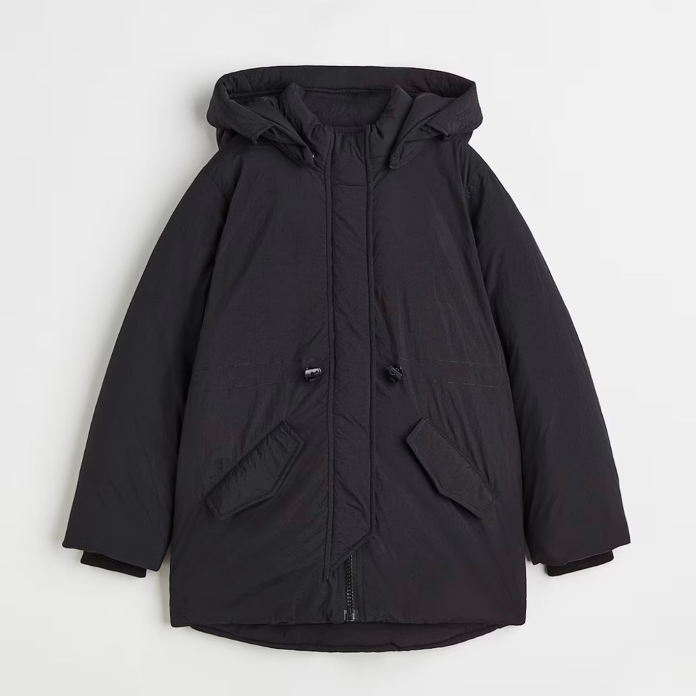 H&M Kids Black Padded Nylon Parka Jacket